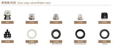 Check valve, water seal