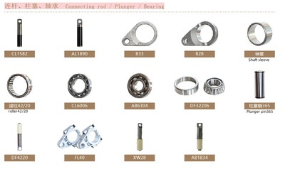 Connecting rod, plunger, bearing