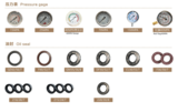 Pressure gauge, oil seal
